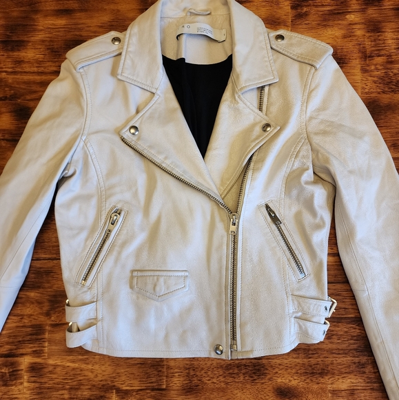 IRO Ashville Leather Moto Biker Jacket size 40 - Picture 5 of 17